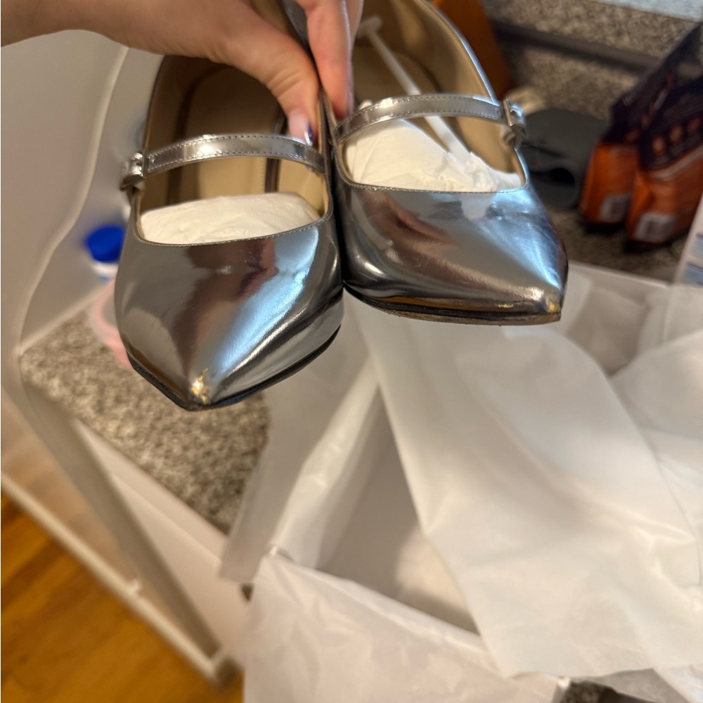 Theory metallic Mary Jane wedges - Picture 3 of 5